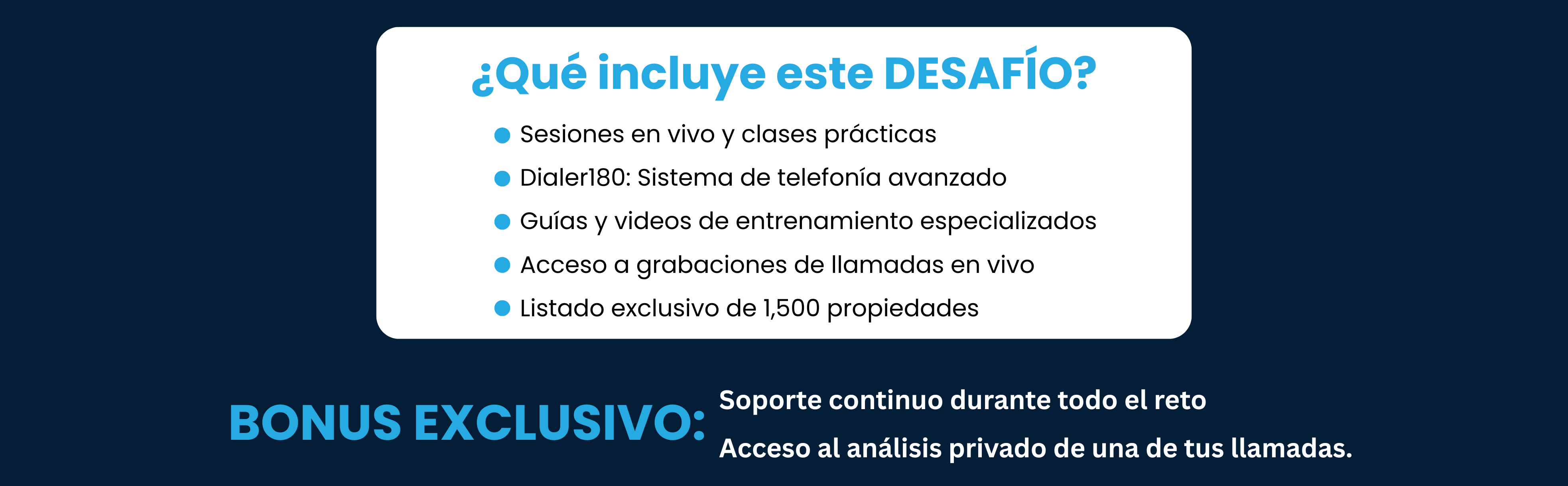 ¿Qué incluye el reto?